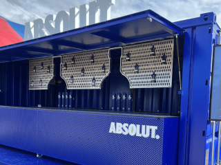 Absolut vodka container